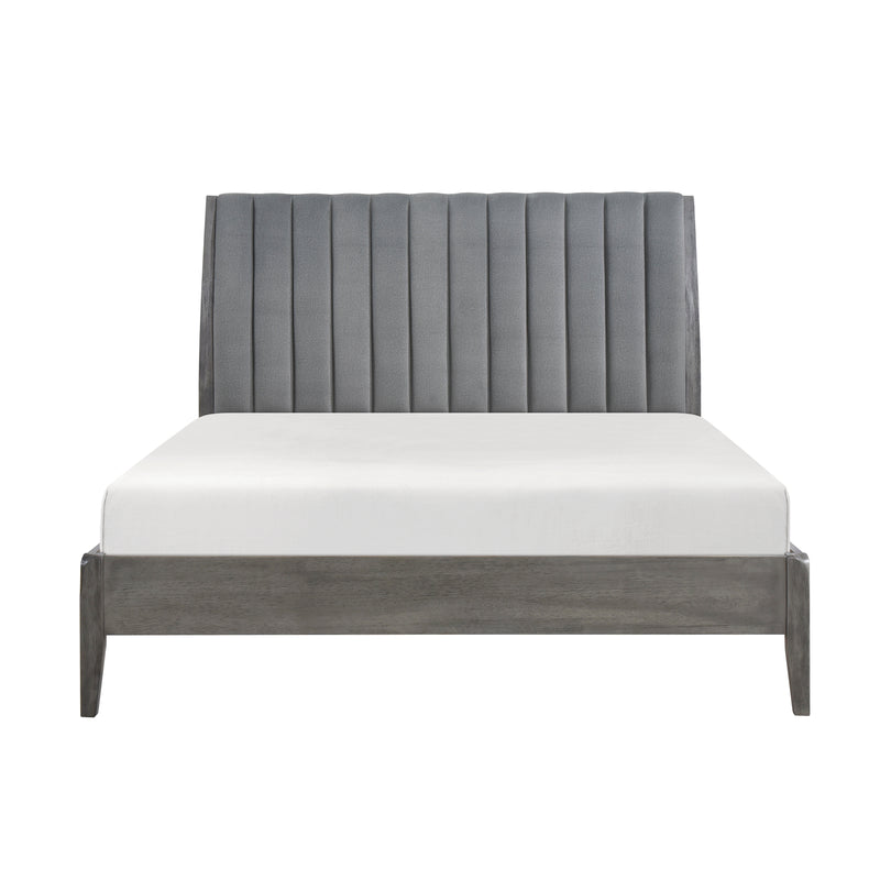 Dade Queen Platform Bed in Gray - 1492GY-1