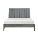 Dade Eastern King Platform Bed in Gray - 1492GYK-1EK