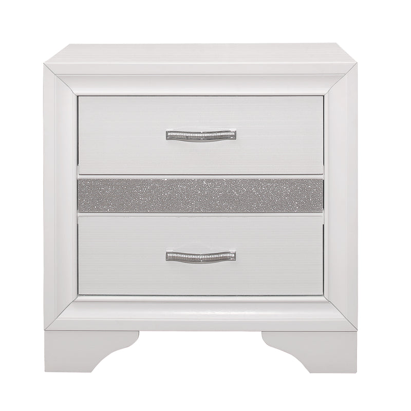 Luster Nightstand in White - 1505W-4