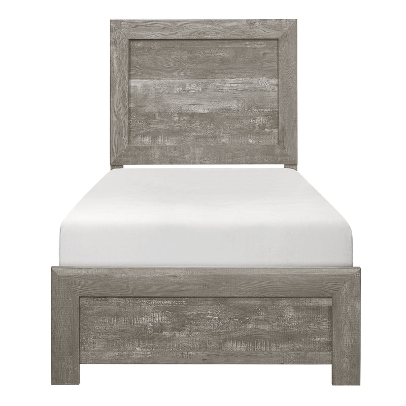Corbin Twin Bed in a Box in Gray - 1534GYT-1