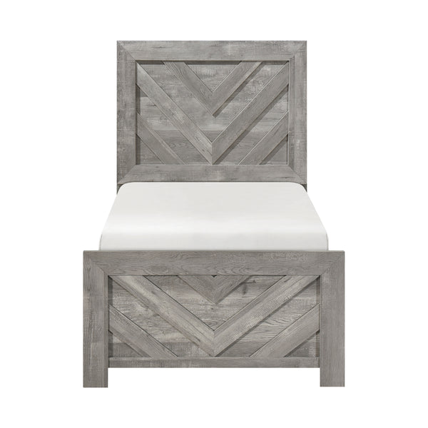 Corbin Twin Bed in Gray - 1534NPGYT-1