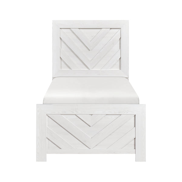 Corbin Twin Bed in White - 1534NPWHT-1