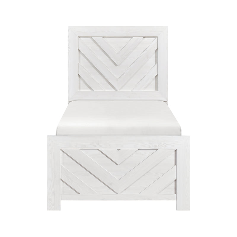 Corbin Twin Bed in White - 1534NPWHT-1