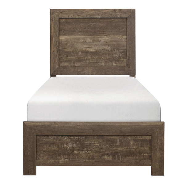 Corbin Twin Bed in a Box in Brown - 1534T-1