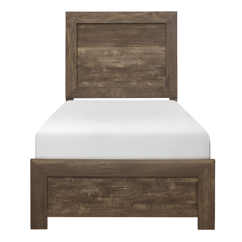 Corbin Twin Bed in a Box in Brown - 1534T-1