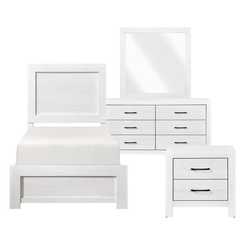 Corbin 4pc Set (TB+NS+DR+MR) in White - 1534WHT-1*4