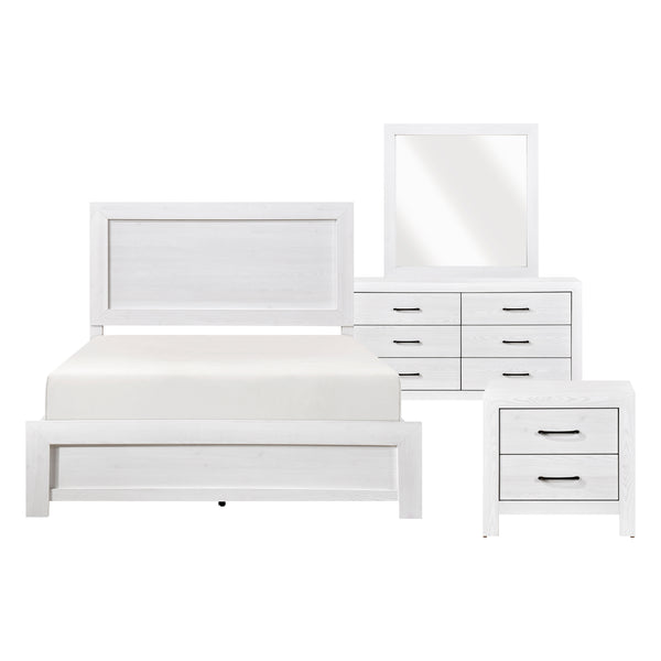 Corbin 4pc Set (QB+NS+DR+MR) in White - 1534WH-1*4