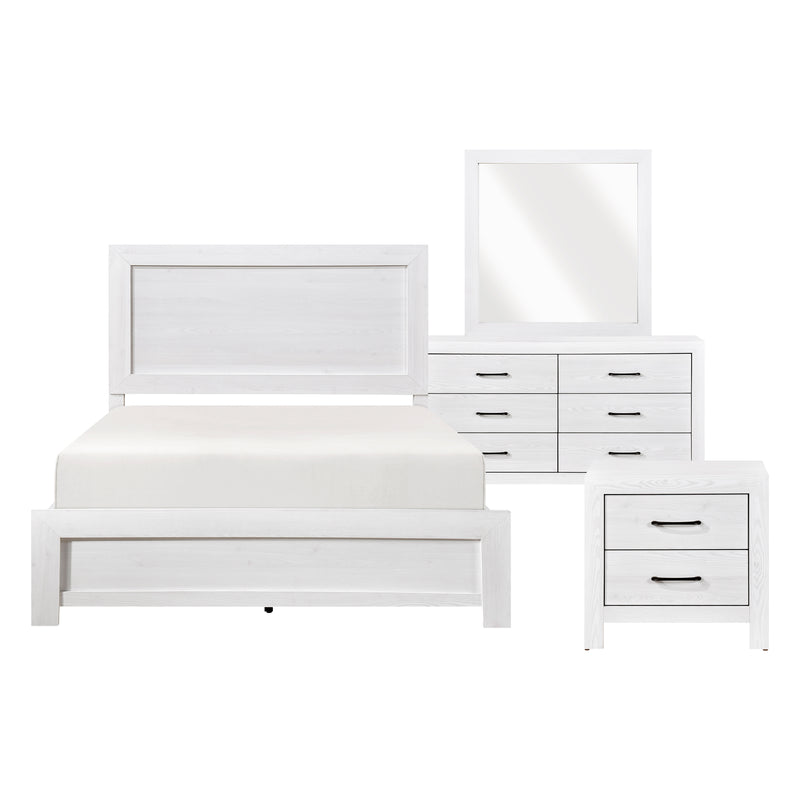 Corbin 4pc Set (QB+NS+DR+MR) in White - 1534WH-1*4