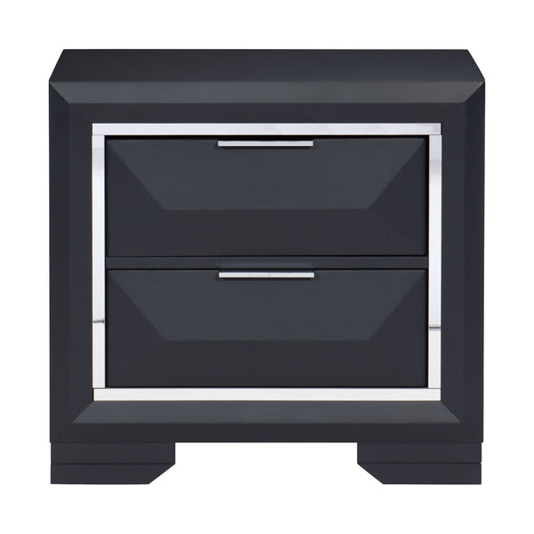 Rosemont Nightstand in Blue/Gold/Silver/Champagne - 1553-4
