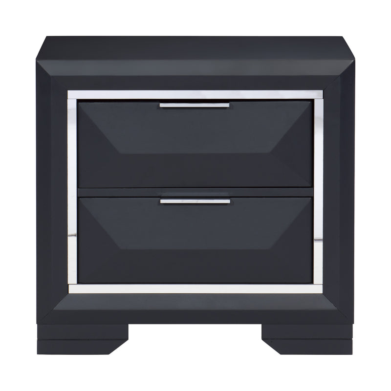 Rosemont Nightstand in Blue/Gold/Silver/Champagne - 1553-4