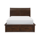 Logandale Eastern King Platform Bed with Footboard Storage in Brown - 1559K-1EK