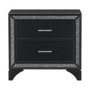 Salon Night Stand - Black,Gold/Silver/Champagne