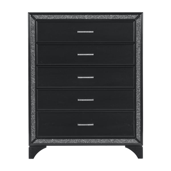 Salon Chest in Black/Gold/Silver/Champagne - 1572BK-9