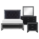 Salon 4pc Set (QB+NS+DR+MR) in Black/Gold/Silver/Champagne - 1572BK-1*4