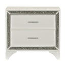 Salon Nightstand in Gold/Silver/Champagne/White - 1572W-4