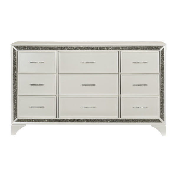 Salon Dresser in Gold/Silver/Champagne/White - 1572W-5