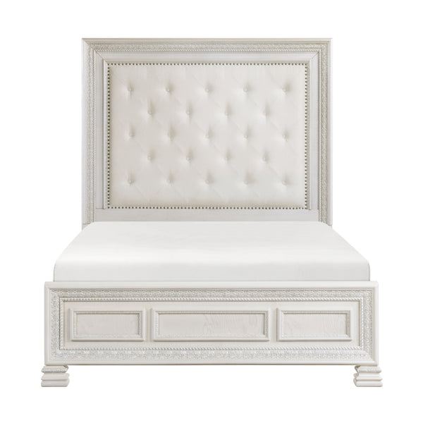 Theodora Queen Bed in White - 1596-1