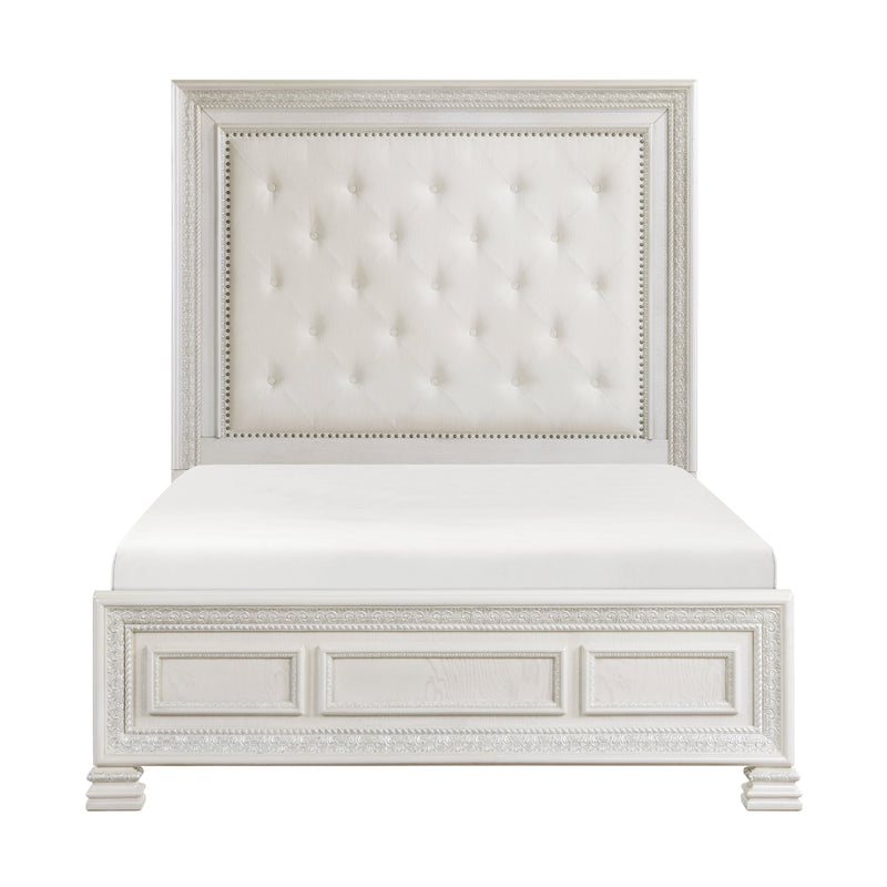 Theodora Eastern King Bed in White - 1596K-1EK