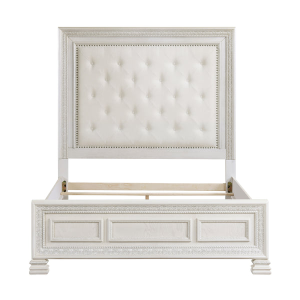 Theodora Queen Bed in White - 1596-1