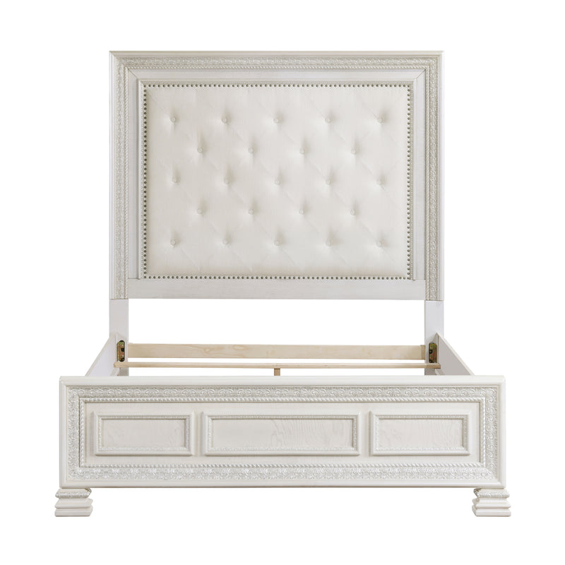 Theodora Eastern King Bed in White - 1596K-1EK