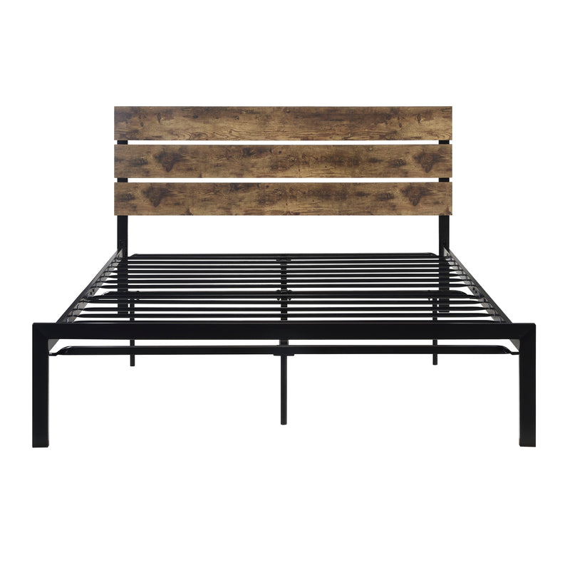 Marshall Full Platform Bed in Black/Brown - 1611F-1