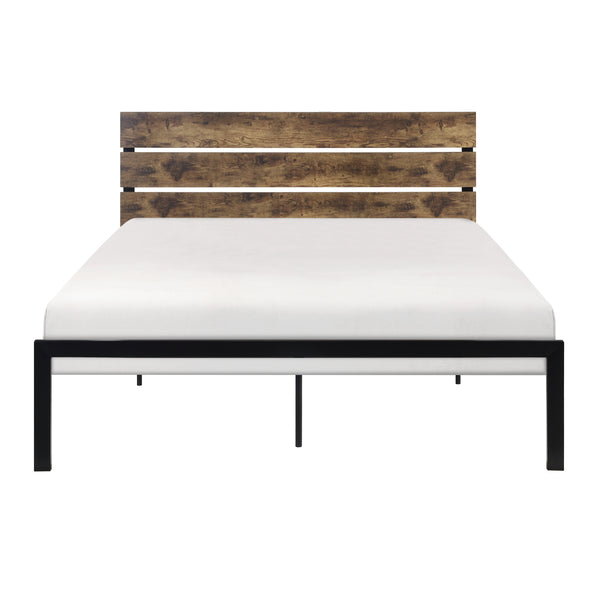 Marshall Full Platform Bed in Black/Brown - 1611F-1