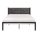 Samuel Full Platform Bed in Black/Gray - 1612F-1