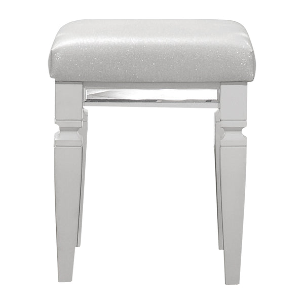 Tamsin Vanity Stool in Transparent/White - 1616W-14