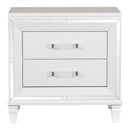 Tamsin Nightstand in White/Transparent - 1616W-4