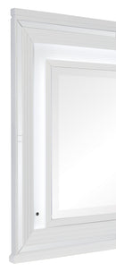 Tamsin Mirror in White/Transparent - 1616W-6