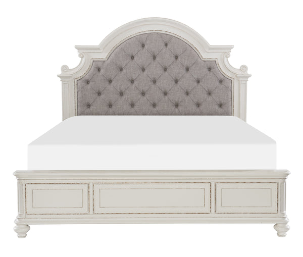 Baylesford Eastern King Bed in White - 1624KW-1EK