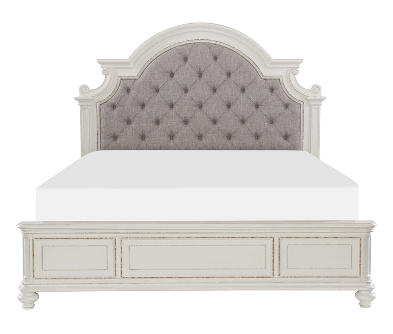 Baylesford Eastern King Bed in White - 1624KW-1EK