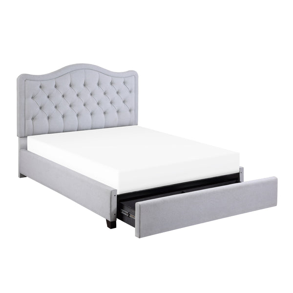 Toddrick Queen Platform Bed with Storage Drawers in Gray - 1642-1DW