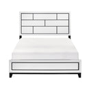 Davi Queen Bed in Black/White - 1645WH-1