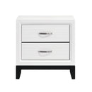 Davi Nightstand in Black/White - 1645WH-4