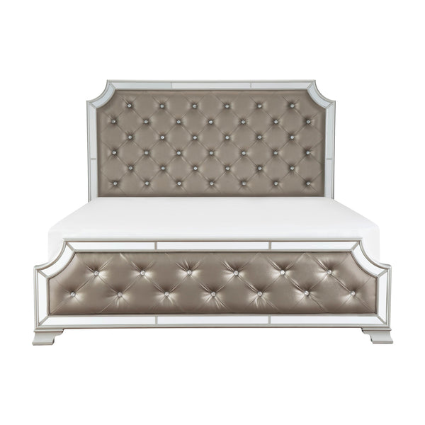 Avondale Eastern King Bed in Gold/Silver/Champagne/Gray/Transparent - 1646K-1EK