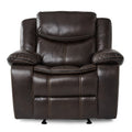 Bastrop Glider Reclining Chair - Brown - Faux Leather