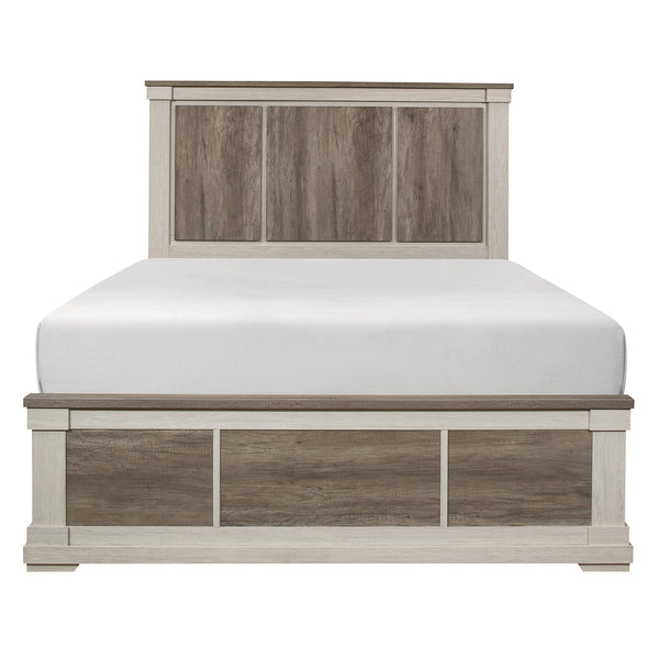 Arcadia Queen Bed in Gray/White - 1677-1