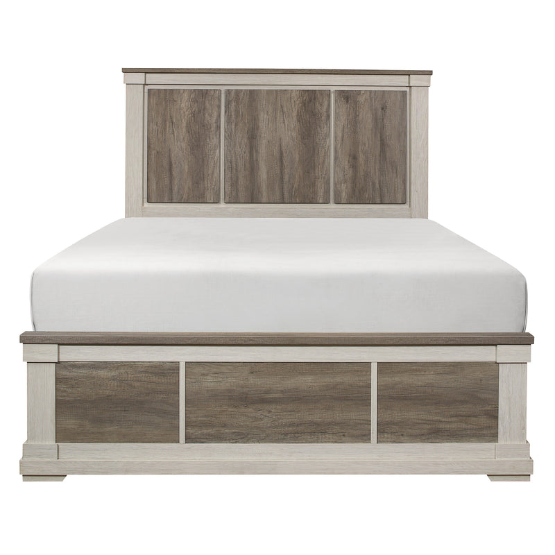 Arcadia Queen Bed in Gray/White - 1677-1