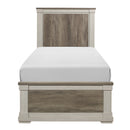 Arcadia Twin Bed in White/Gray - 1677T-1