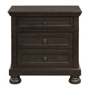 Begonia Nightstand with Hidden Drawer in Gray/Brown - 1718GY-4