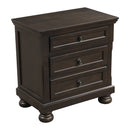 Begonia Nightstand with Hidden Drawer in Gray/Brown - 1718GY-4