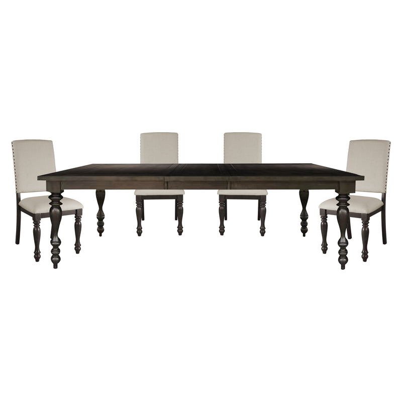 Begonia 5pc Set (TB+4S) in Brown/Gray - 1718GY-90*5