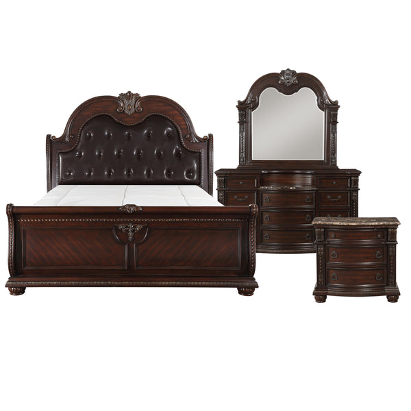 Cavalier 4PC SET (QB+NS+DR+MR) in Cherry - 1757-1*4