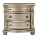 Cavalier Nightstand in Gold/Silver/Champagne - 1757SV-4