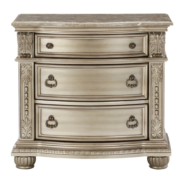 Cavalier Nightstand in Gold/Silver/Champagne - 1757SV-4