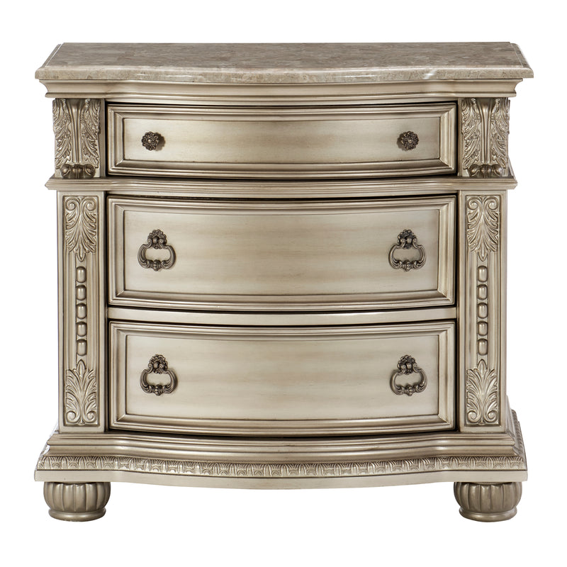 Cavalier Nightstand in Gold/Silver/Champagne - 1757SV-4