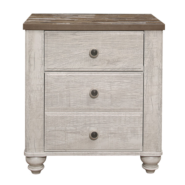 Nashville Nightstand in Brown/White - 1903-4