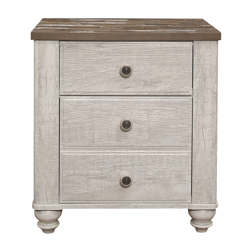 Nashville Nightstand in Brown/White - 1903-4