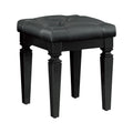 Allura Dressing Table Stool - Transparent,Black